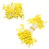 Lind Kitchen Flower Heart Stamen 55mm (Pearlescent Yellow) a tie About 150 DIY Simulation Flower Chiffon Flower Material Ornaments Accessories view 1