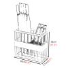 Umbrella Holder Organizer Indoor Home Office Small 2-Slot Entryway Umbrella Holder for Canes/Walking Sticks/Folding Umbrellas, Modern Low Umbrella Stand Rack for Indoor Hallway & Home Office(White,48x view 3