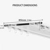 Double Rails System Ceiling Mount Silent Curtains Track Ceiling Track For Curtains RustProof Shower Rods Wall Mounted Heavy Duty Curtains Rails Sliding Rails Ceiling Mount(White,1.2m/3.9ft) view 2