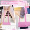 Amylove Mini Canvas Tote Bag with Pockets Duty Canvas Sublimation Blank Small Bag Mini Reusable Tote for Crafts DIY(13" X 11", 19" X 15",Pastel Pink Color,2 Pcs) view 2