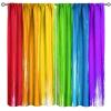 GoDazzling Rainbow Blackout Window Curtains, Colorful Striped Abstract Pattern Window Drapes, for Living Room Bedroom 84" W X 84" L view 1