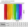 GoDazzling Rainbow Blackout Window Curtains, Colorful Striped Abstract Pattern Window Drapes, for Living Room Bedroom 84" W X 84" L view 2