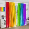 GoDazzling Rainbow Blackout Window Curtains, Colorful Striped Abstract Pattern Window Drapes, for Living Room Bedroom 84" W X 84" L view 4