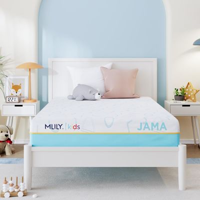 MLILY JAMA Kids 8 Inch Full Size Memory Foam Mattress in A Box, Medium Firm
