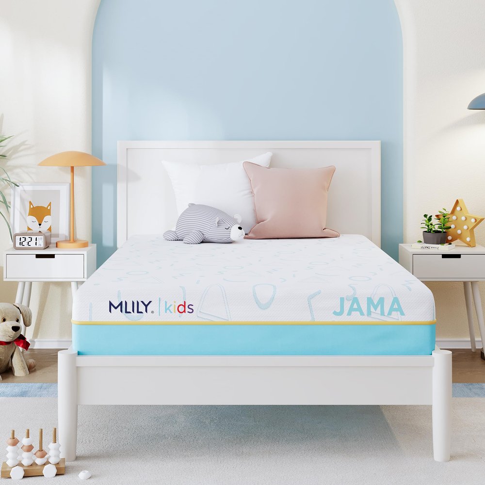 MLILY JAMA Kids 8 Inch Full Size Memory Foam Mattress in A Box, Medium Firm