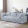 118" Modern Sectional Sofa for Living Room, Cloud Couch with Deep Seat, Solid Wood Frame, 3 Seat Sofa for Living Room Bedroom, Grey view 3