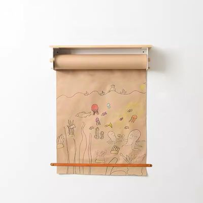 ERoomQ Kraft Paper roll Paper Cutter Dispenser Wall Mount, Kraft Paper Roller Holder with Shelf for Storage, Paper Roller (64cm/25.2in)