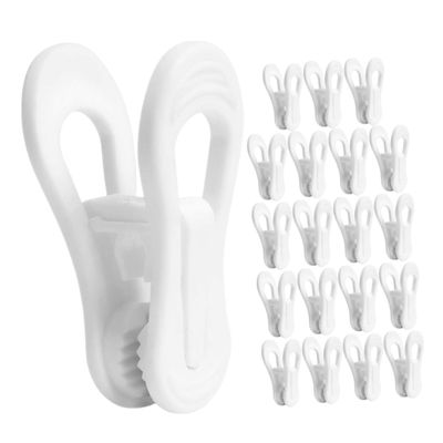 Amosfun 20pcs Multi-Functional Plastic Clothespins Non-Slip Clothes Clips for Drying Quilts Towels and Socks for Home Use Bedrooms Bathrooms and Balconies