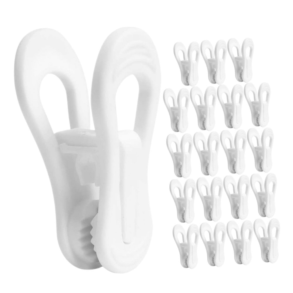Amosfun 20pcs Multi-Functional Plastic Clothespins Non-Slip Clothes Clips for Drying Quilts Towels and Socks for Home Use Bedrooms Bathrooms and Balconies