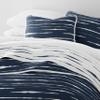 Merit Linens Soft Quilt Coverlet Bedding Set - Reversible Patterns - Full/Queen Navy view 1