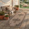 Rugs.com - Outdoor Traditional Rug 10 Ft Runner Beige Indoor/Outdoor Rug Weather-Resistant Runner for Patios, Decks, Porches, and High-Traffic Walkways view 1
