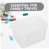 Plastic Organizer Portable Medicine Storage Box with Lid and Handle view 3