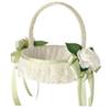 HEALSOPTHY Romantic Lace Flower Girl Basket for Weddings Charming Floral Design for Young Flower Elegant Wedding Party Decoration Rustic Touch for Special Events view 1