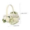 HEALSOPTHY Romantic Lace Flower Girl Basket for Weddings Charming Floral Design for Young Flower Elegant Wedding Party Decoration Rustic Touch for Special Events view 2