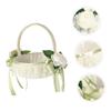 HEALSOPTHY Romantic Lace Flower Girl Basket for Weddings Charming Floral Design for Young Flower Elegant Wedding Party Decoration Rustic Touch for Special Events view 4