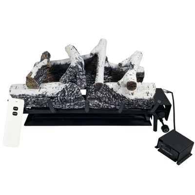 Americangaslogs Vented 18inch-24inch Gas logs Sets Gas Fireplace Burner Burner Set,with Remote Replacement Only for Existing Chimney Fireplace, Match Light(Motor Valve, 24 inch Birch)