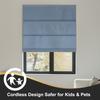 BERISSA No Tool No Drill Roman Shades,Free-Stop,Blackout.SY Blue.71W x 72H view 3