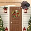 TFXXSJWY Suction Cup Wreath Hanger, Suction Cup Hooks for Front Door/Glass Window/Over Door, Christmas/Thanksgiving/Halloween/July 4th / Easter/Valentine/Spring/Summer/Fall (Walnut, 4-Pack) view 2