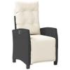 Garden Dining Set Black PE Rattan Large Adjustable Footrests,Black,104.06kg/228.932ib,3212887 view 3