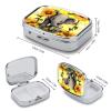 BWQJKUO Portable Square Metal Elephant Sunflowers Printed Medicine Box - Durable And Waterproof Intimate Medical Companion view 2