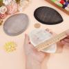 NICENEEDED 3 PCS Teardrop Fascinator Hat Base, 3.9 x 5.5 Inch Linen Mesh Millinery Base, Sinamay Cocktail Hat Making Supplies for Wedding Party view 3