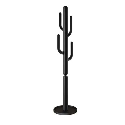 A1DFDFGOQSFG Freestanding floor coat hanger Nordic Creative Cactus Coat Rack, Living Room Bedroom Corner Coat Stand,Floor Standing Coat Hanger for Home Decor Tall floor cloak rack(Green) (Black)