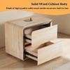 Night stand Set of 2, Luxury Bedside Table with 2 Drawers with Grooved Handle, Modern Nightstand Set with Solid Wood Drawer, Large Capacity Side/End Tables for Bedroom Living Room(Brown,15.7''x15.7''x view 4