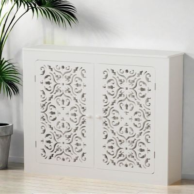Radiator Covers For Home, Modern Design Radiator Cover Heating Cabinet Shelf Bathroom Floor Cabinet Steam Radiator, Wooden Radiator Heating Cover Living Room Home Decorative Cabinet(40"Lx8"Wx36"H)