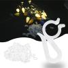 EQUIJUANCE Christmas Light Clips Hangers - Mighty Gutter Clips for Christmas Decoration String Lights Weatherproof - Easy & Quick Installation (60, White) view 1