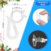 EQUIJUANCE Christmas Light Clips Hangers - Mighty Gutter Clips for Christmas Decoration String Lights Weatherproof - Easy & Quick Installation (60, White) view 2