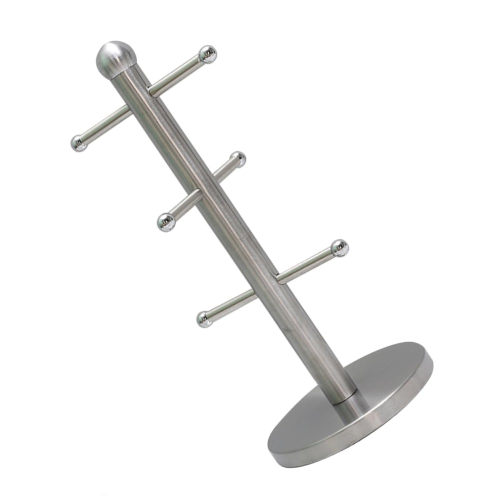 PRETYZOOM Stainless Steel Mug Hanging Rack, Cup Holder 6-Claw