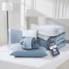 Nestl 7 Piece Twin Comforter Set  Stone Blue Reversible Bed in a Bag  Complete Twin Size Bedding Set with Sheets, Set of 2 Cooling Pillows, Pillowcase and Sham view 1