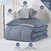 Nestl 7 Piece Twin Comforter Set  Stone Blue Reversible Bed in a Bag  Complete Twin Size Bedding Set with Sheets, Set of 2 Cooling Pillows, Pillowcase and Sham view 4