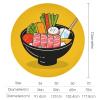 DWTJKMS Cartoon Hotpot Doodle Round Tablecloth, Picnic Dinner Party Decor Table Covers Summer Fall Outdoor Circle Cover 60x60in for Wedding Birthday Patio Party view 2