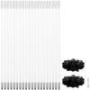 23-Piece Chimney Brush Kit with 20 Flexible Rods, 2 Brush Heads, Drill Attachment for Vent and Fireplace Cleaning view 1