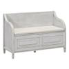 COMHOMFORT Rustic Style Solid Wood Entryway Multifunctional Storage Bench with Safety Hinge (Gray Wash+ Beige) view 1