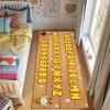 Yellow Bee Rugs for Kids Bedroom, 2x7ft, Cartoon Cute Little Bee Wood Grain Number ABC Alphabet Area Rug, Easy-Washing Children's Educational Carpet for Toddlers 1-6 Boys Girls view 3