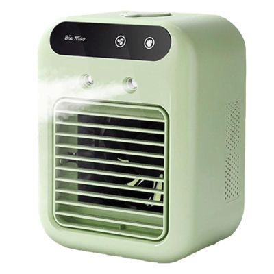 3-in-1 Portable Air Conditioner Fan, Mini Air Cooler & Humidifier with 2 Speeds, Rechargeable & Quiet, for Desk, Bedroom, Office, Car & Small Room Cooling(Green)