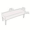 88JUNYh Stretch Dining Bench Cover 1PC Polar Fleece Stretch Bench & Piano Stool Cover, Universal Seat Protector for Bedroom(Color 1) view 3