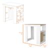 Kitchen Island with Open Compartment and Cabinet in White,for Kitchen view 2