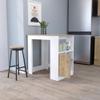 Kitchen Island with Open Compartment and Cabinet in White,for Kitchen view 4