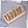 Creative Wood Headband Storage Box with 20 Compartments, Yellow view 4
