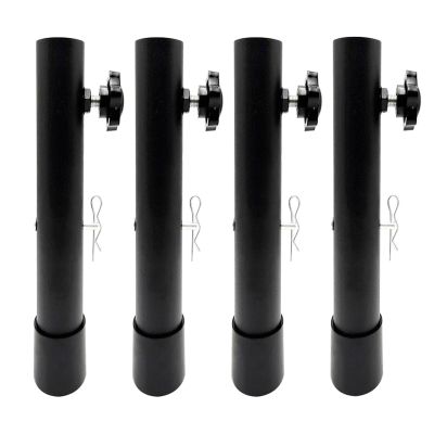 4Pcs Folding Table Risers Extenders, Stainless Steel Counter Height Leg Extensions, Secure Connection with Reinforcement , and Durably, Installation, Health Option for Sore Back (Type A 17.3in(44cm))