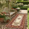 Rugs.com - Outdoor Traditional Rug 6 Ft Runner Burgundy Red and Ivory Indoor/Outdoor Rug Weather Resistant Washable Flatweave for Patios, Decks, and Porches view 1