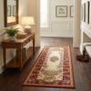 Rugs.com - Outdoor Traditional Rug 6 Ft Runner Burgundy Red and Ivory Indoor/Outdoor Rug Weather Resistant Washable Flatweave for Patios, Decks, and Porches view 3