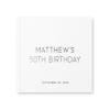 Birthday Party Guest Book, Personalized Birthday Guestbook, 50th Birthday Party Photo Album, Clean Design, 40th 60th 70th Birthday Gift - White Silver (10x8) view 1