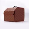 LUNBFFF Car Trunk for Subaru Crosstrek 3.Gen/2.Gen/1.Gen GP GT 2015-2025, Trunk Storage Box Storage Box Watertight Leather with Handle Car Storage Box Folding Storage Box,Brown-S view 1