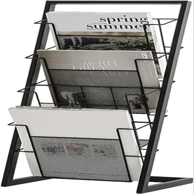 ERoomQ Iron Magazine Racks Pamphlet Displays Portable Magazine Flyers Literature Booth Catalogs Reference Exhibit Displays