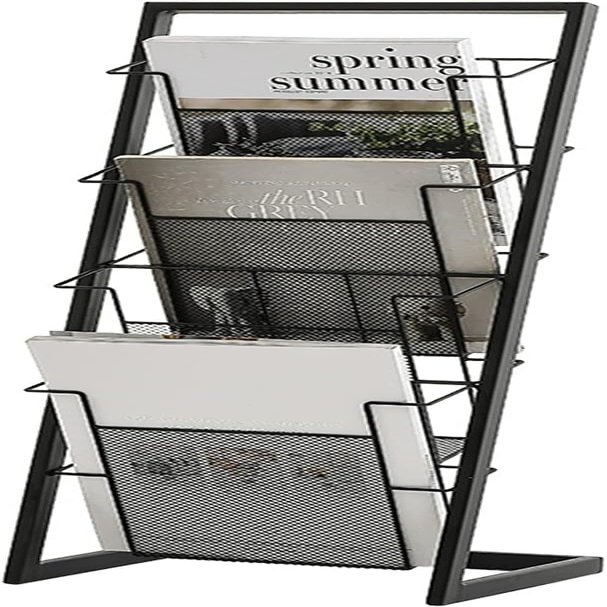 ERoomQ Iron Magazine Racks Pamphlet Displays Portable Magazine Flyers Literature Booth Catalogs Reference Exhibit Displays