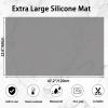 2MM Thick Large Silicone Mat, 47.2"x23.6"(120cmx60cm) Silicone Mats for Kitchen Counter, Heat Resistant Mat, Non-Slip Kitchen Counter Mat, Waterproof Countertop Protector for Craft, Translucent Brown view 2